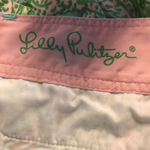 Lilly Pulitzer Callahan Shorts Women's Size 6 Chomp Chomp Alligator Pink & Green - Picture 9 of 13